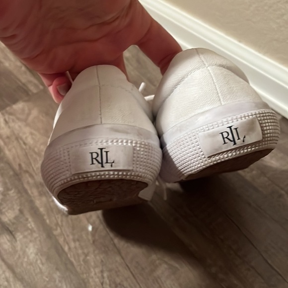 Ralph Lauren Canvas Sneaker White Shoe size 7 - Picture 7 of 10